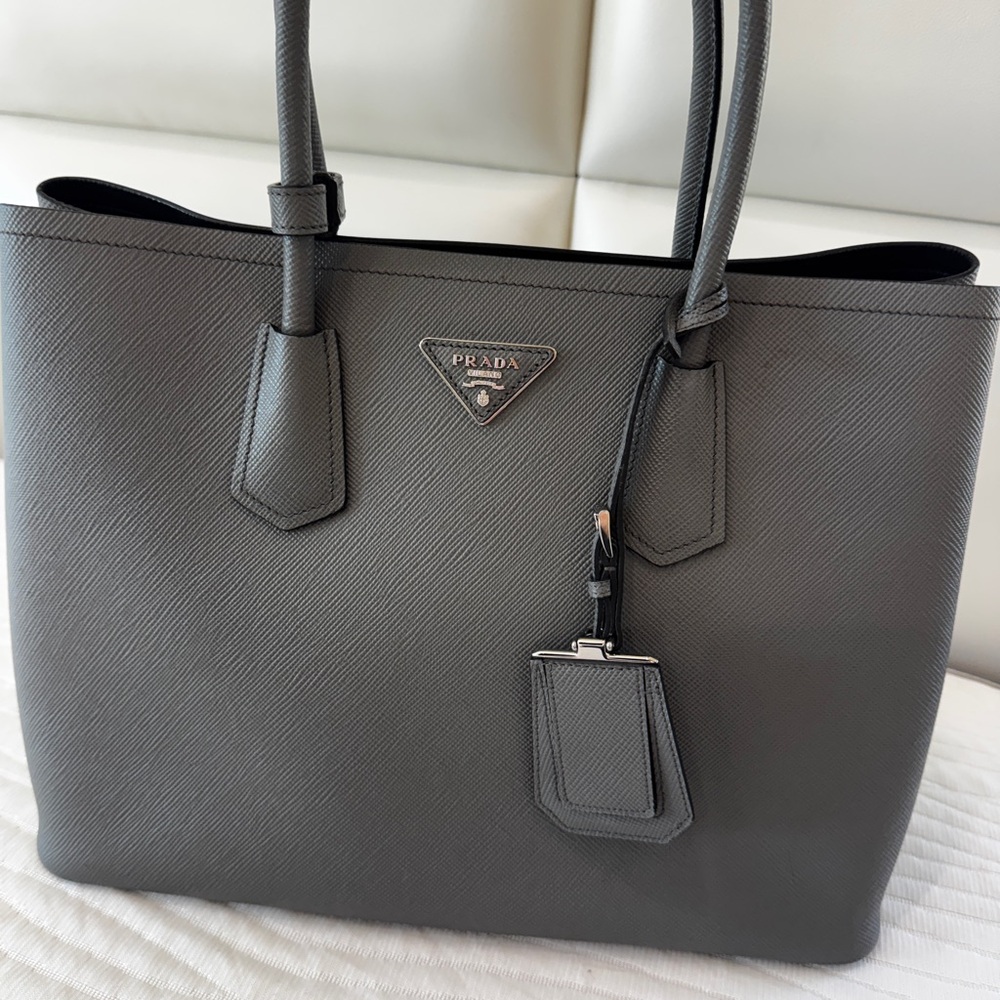 Prada Double Saffiano Medium Leather Tote